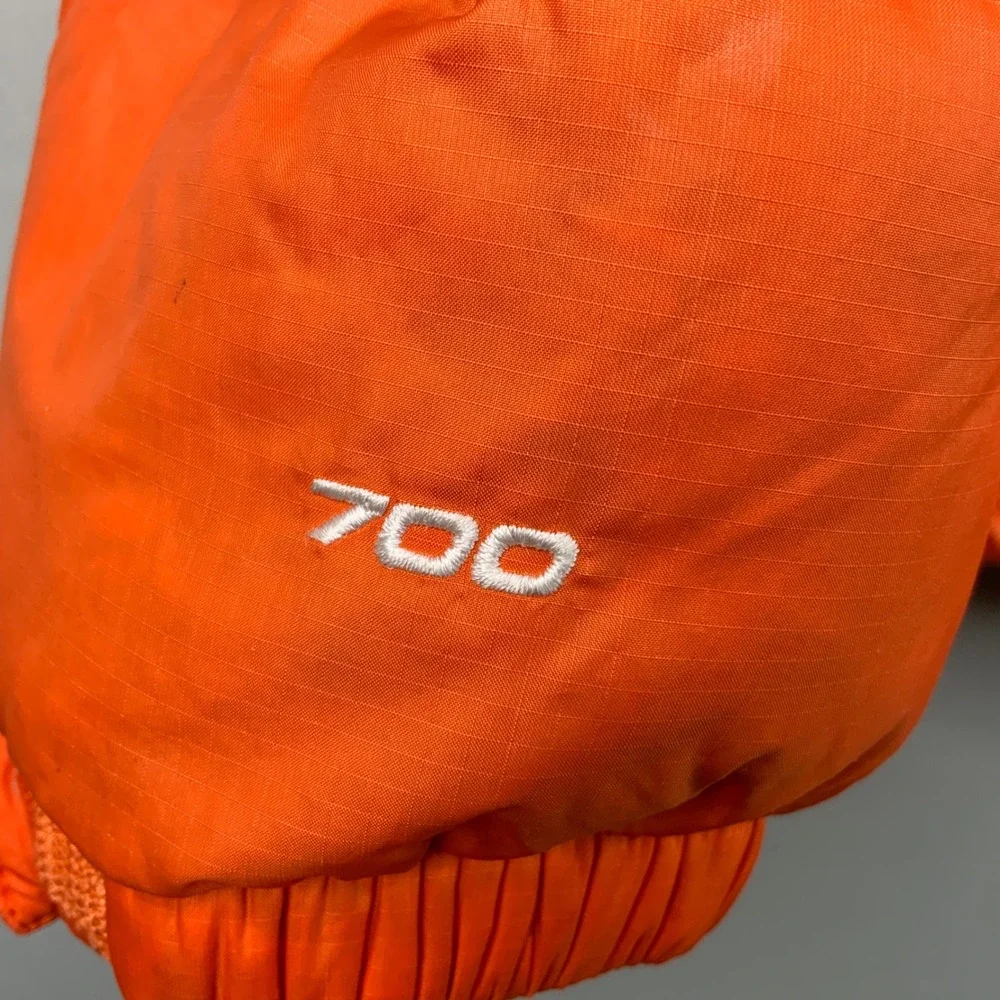 The North Face 700 Puffer Jacket Orange Goose Down Insulated Menswear - Picture 5 of 11